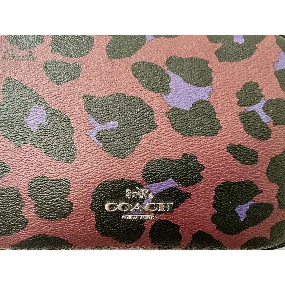 🆕Coach Jamie Jes 20 Crossbody Bag Leopard Animal Print Authentic NWT